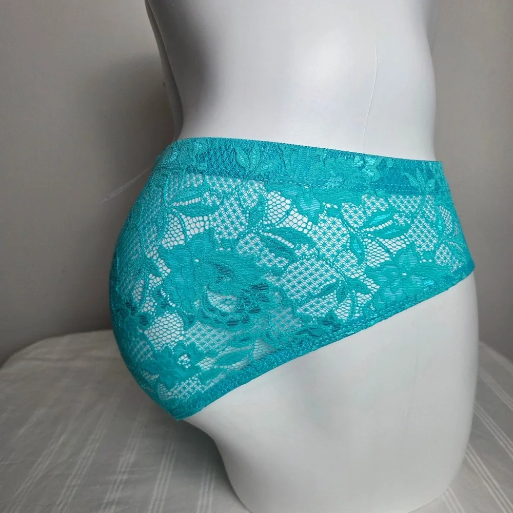 Cosabella Mens Never Say Never Teal Floral Lace Low Rise‎ Brief Underwear NEW